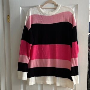 Striped Pink and Black Sweater